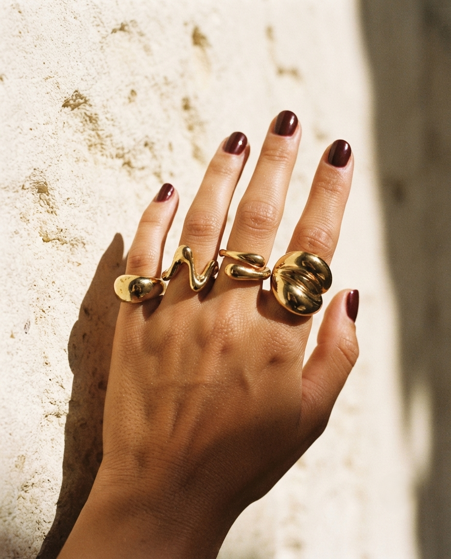 Sushee Adjustable Stack Ring for Women & Girls Pack of 4
