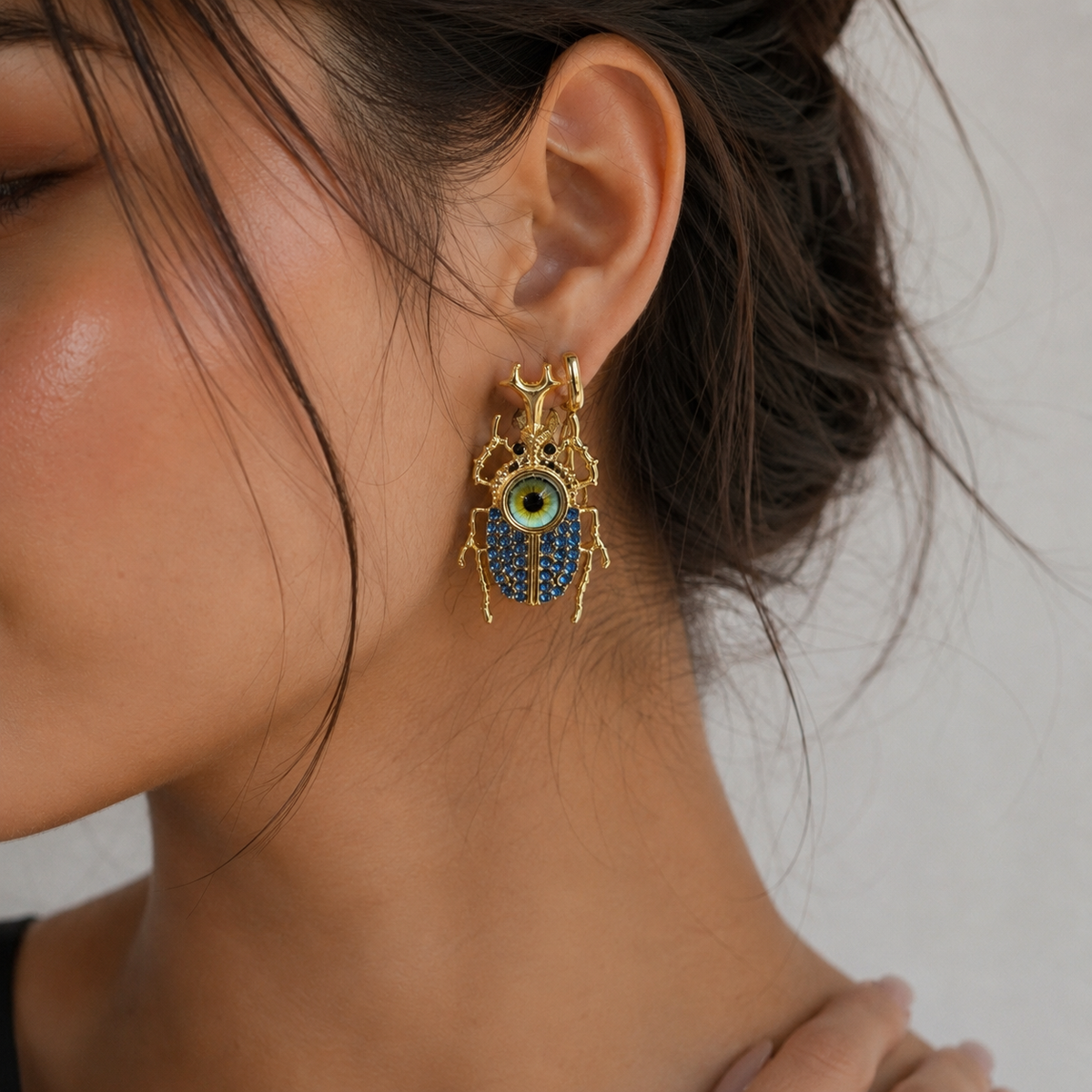 SUSHEE Beetle Stud Earrings