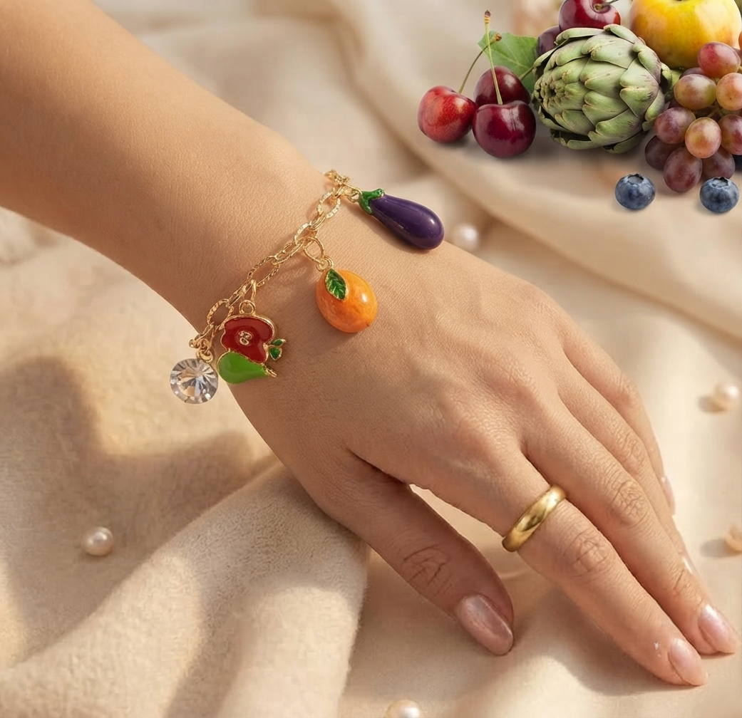 Sushee Veggie Charm Bracelet