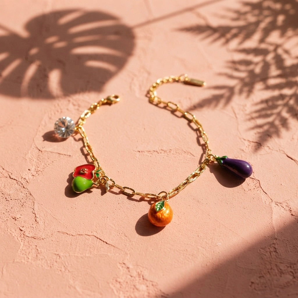 Sushee Veggie Charm Bracelet