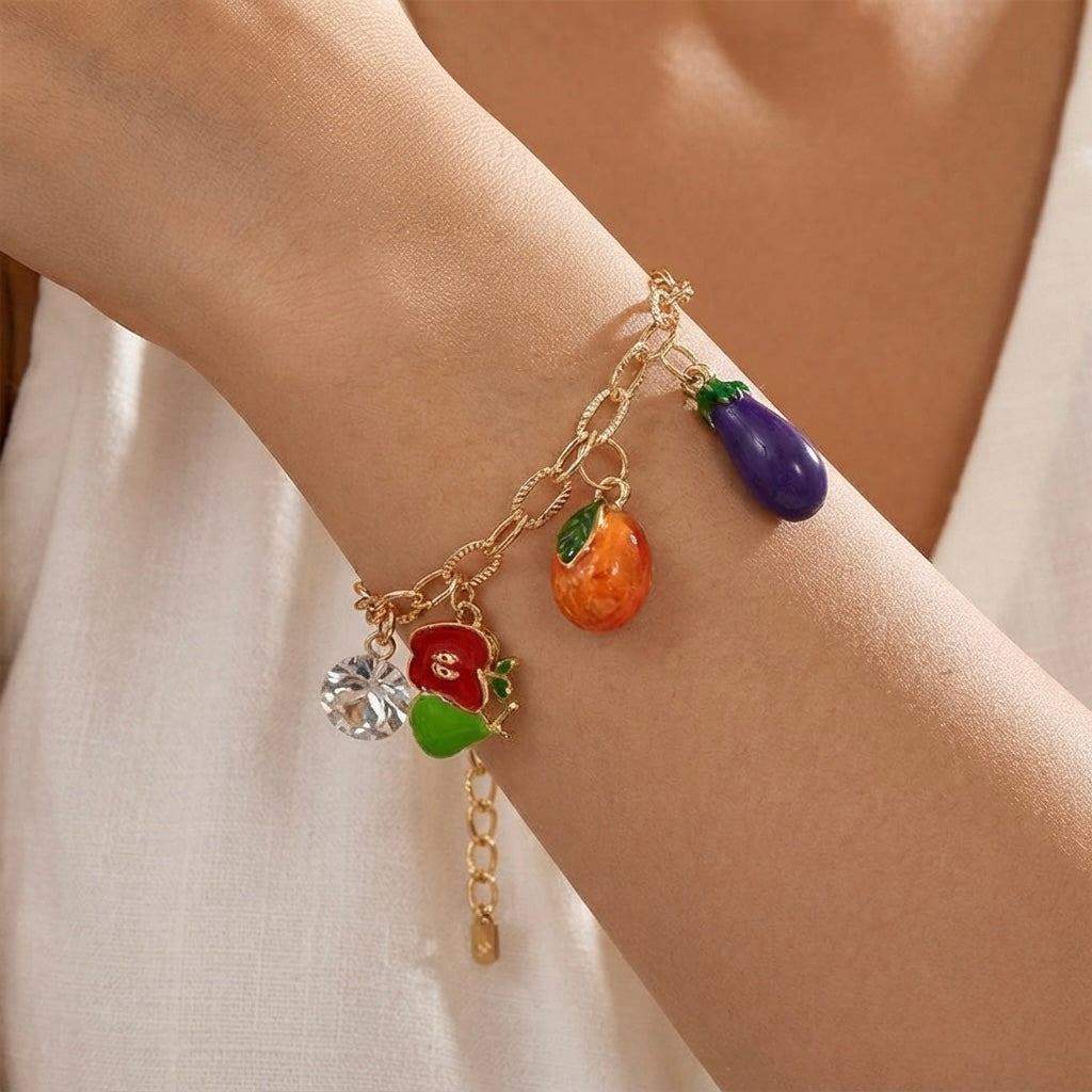 Sushee Veggie Charm Bracelet