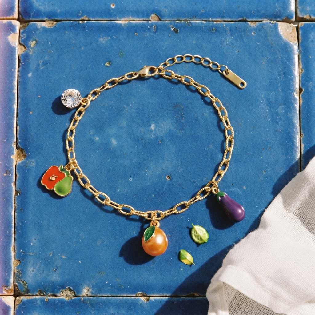 Sushee Veggie Charm Bracelet