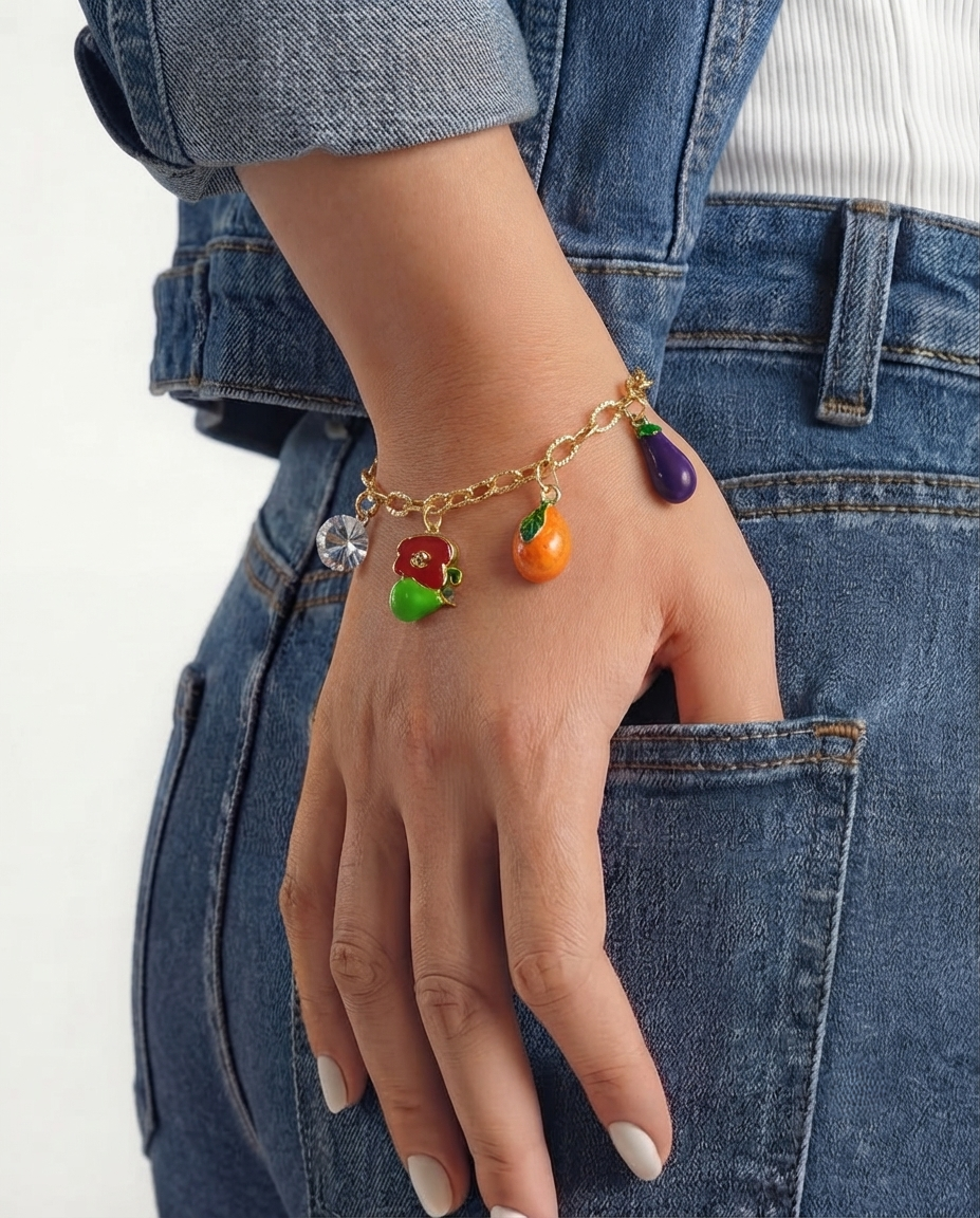 Sushee Veggie Charm Bracelet