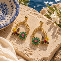 SUSHEE Multicolor Floral Statement Earrings