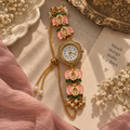 Rajwada Pink Lotus Pearl Watch By Sushee