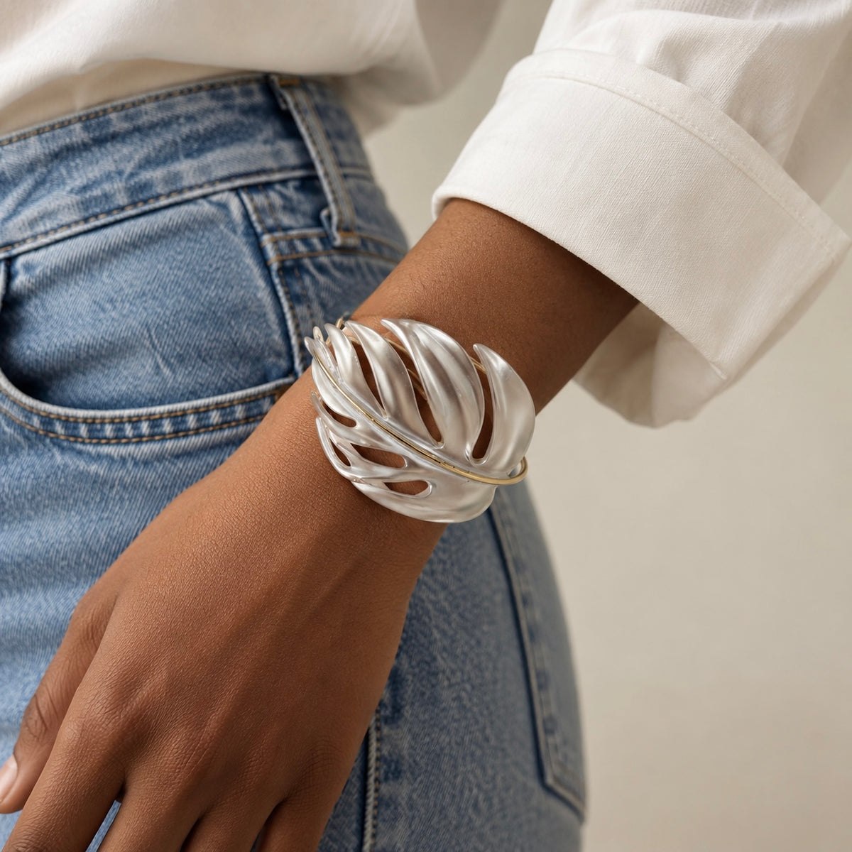 SUSHEE Turkish Leaf Statement Cuff