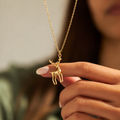 SUSHEE Golden Deer Pendant Necklace