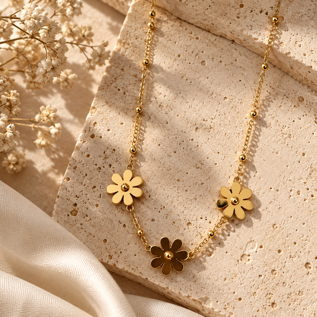 SUSHEE Golden Daisy Necklace