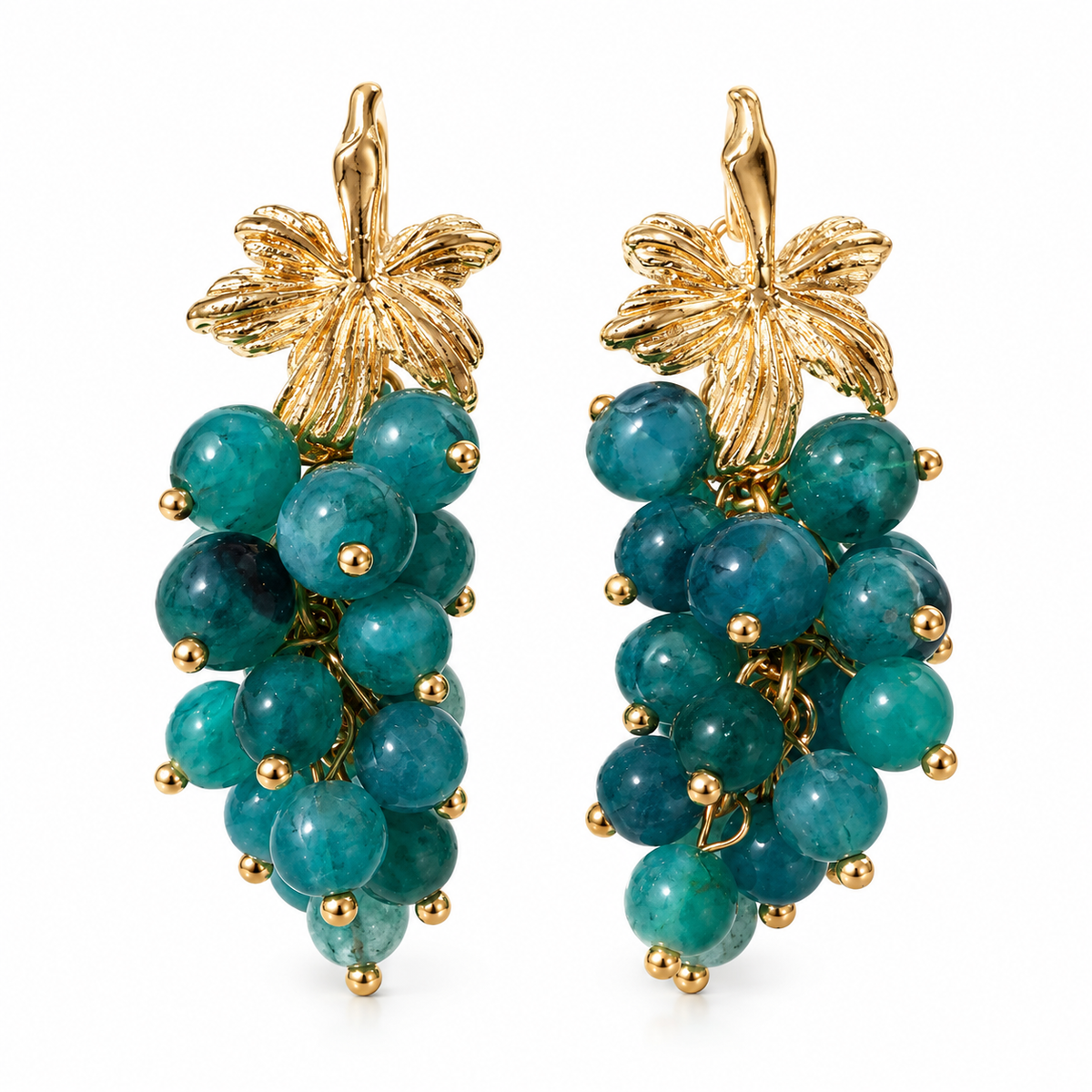 Sushee Green Grape Drop Earrings