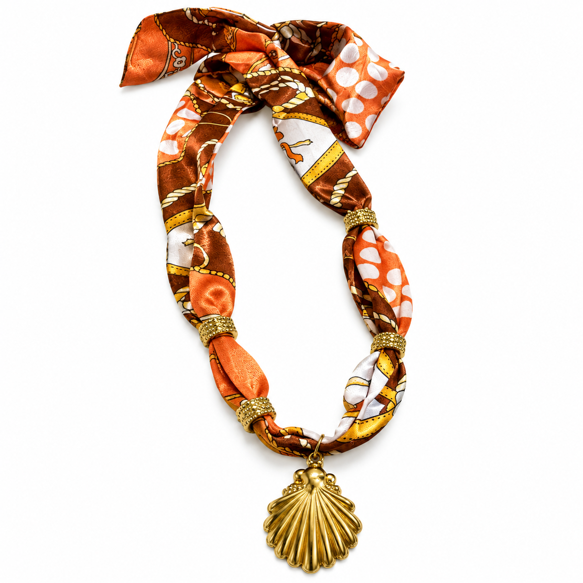 SUSHEE Sunset Shell Scarf Necklace