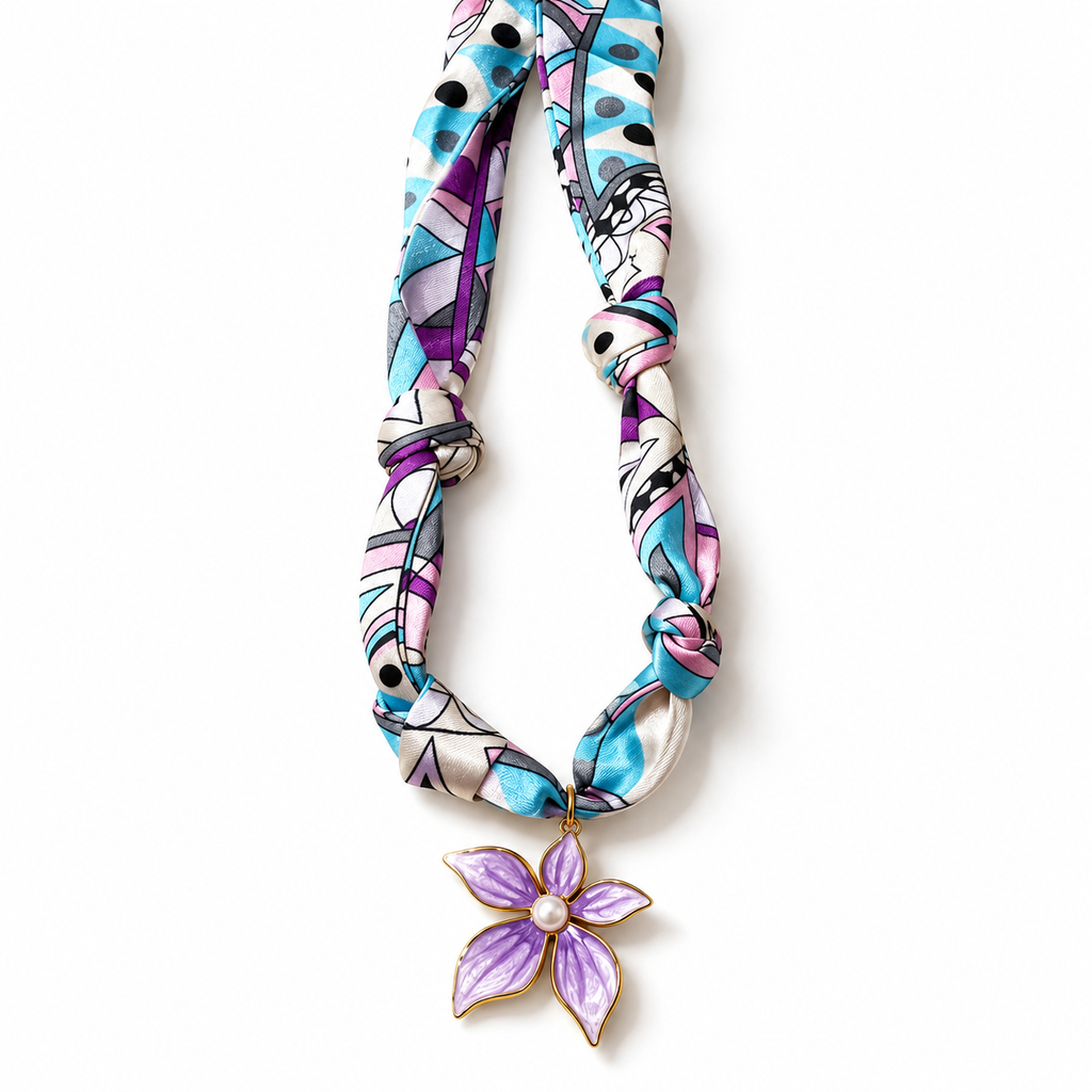 SUSHEE Multicolour Beachy Scarf Pendant Necklace