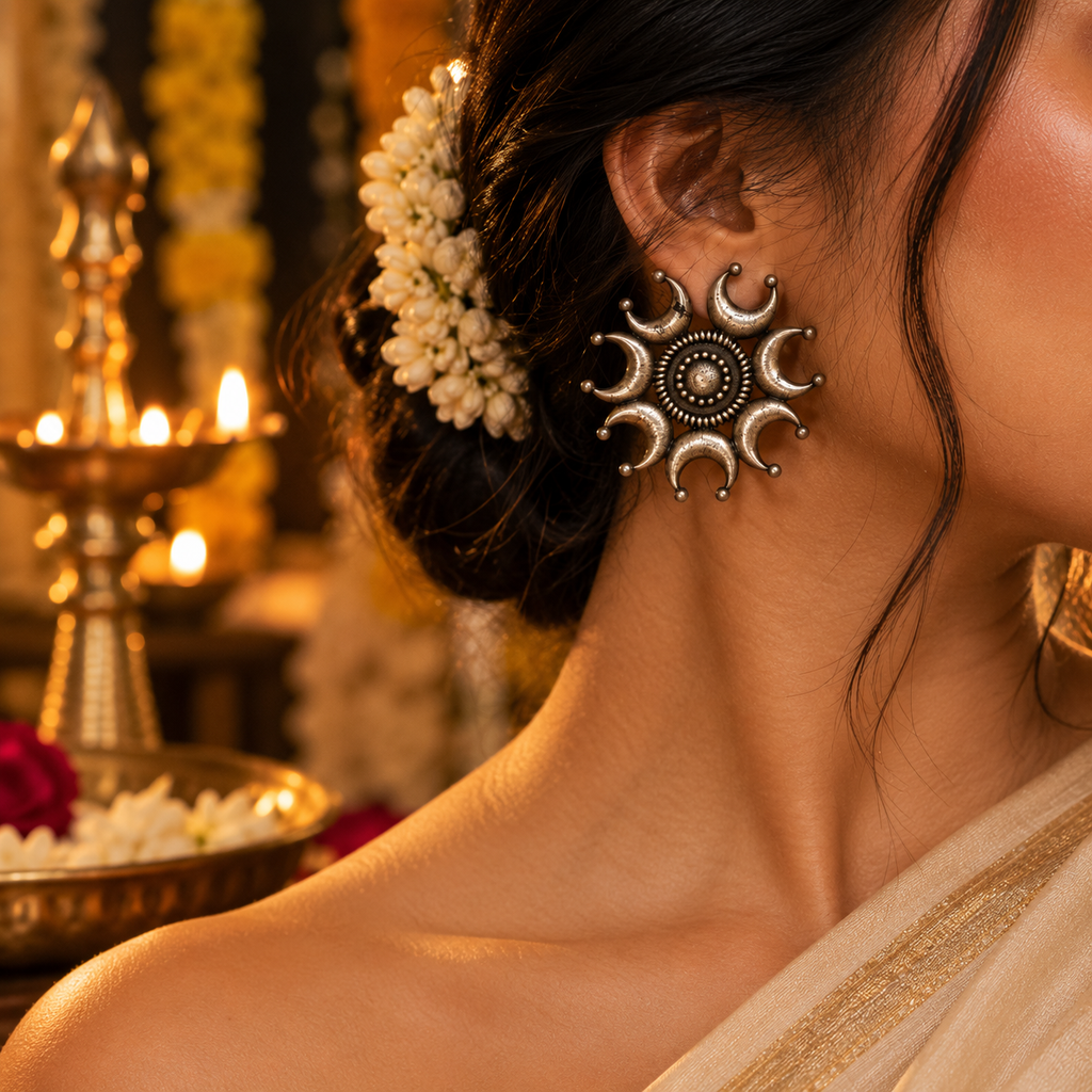 Navratri Surya Earrings By Sushee
