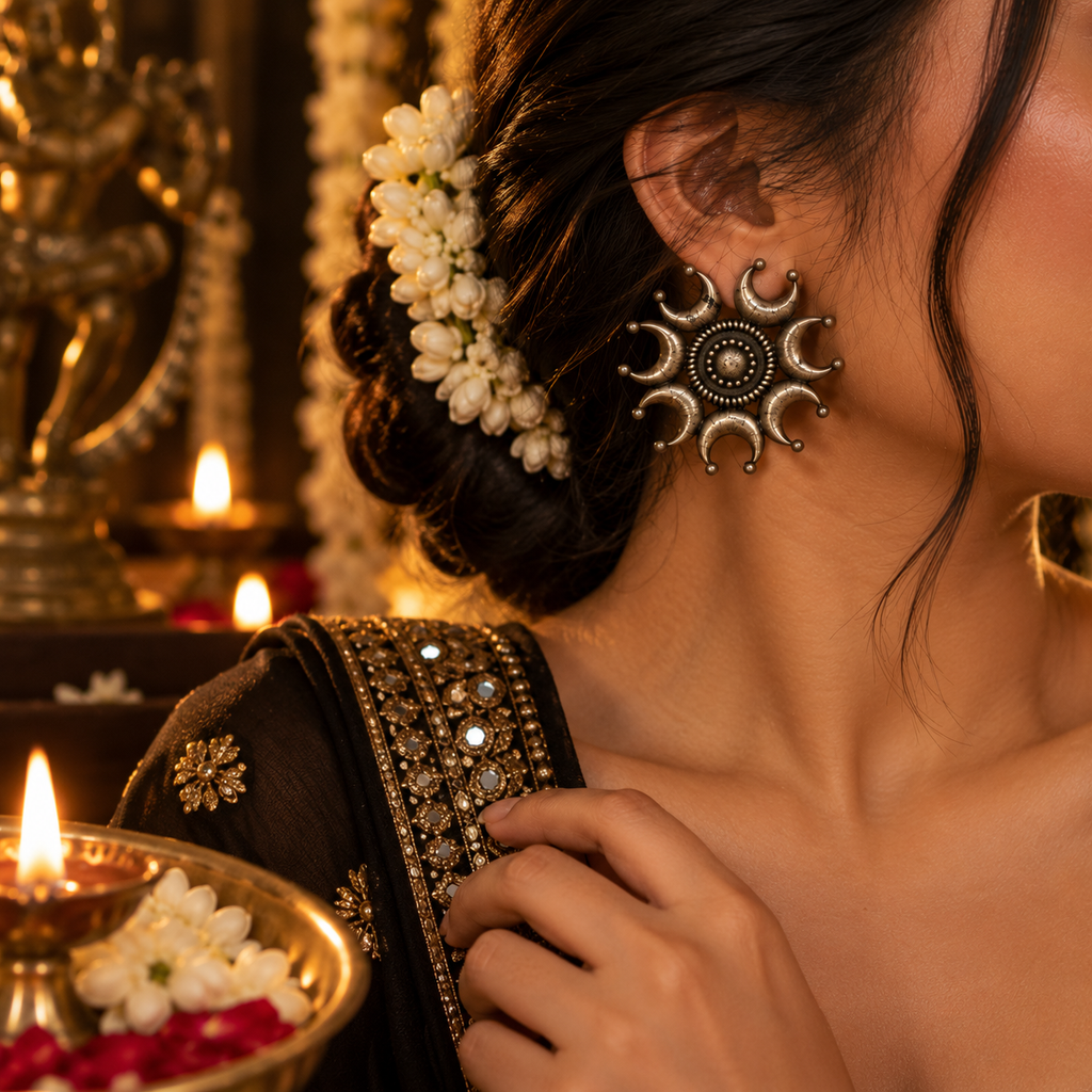 Navratri Surya Earrings By Sushee