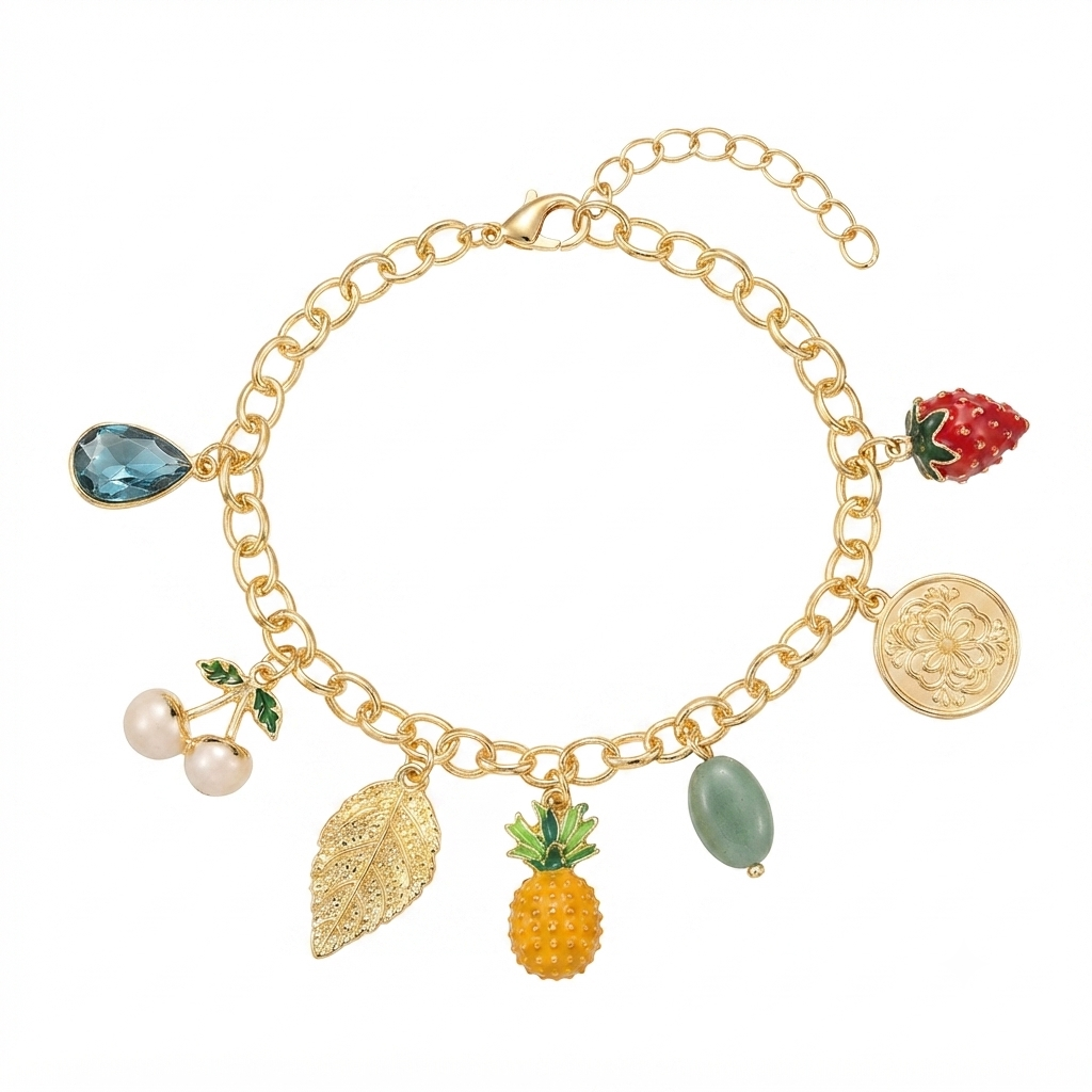 SUSHEE Pineapple Paradise Charm Bracelet