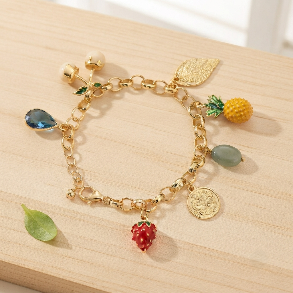 SUSHEE Pineapple Paradise Charm Bracelet