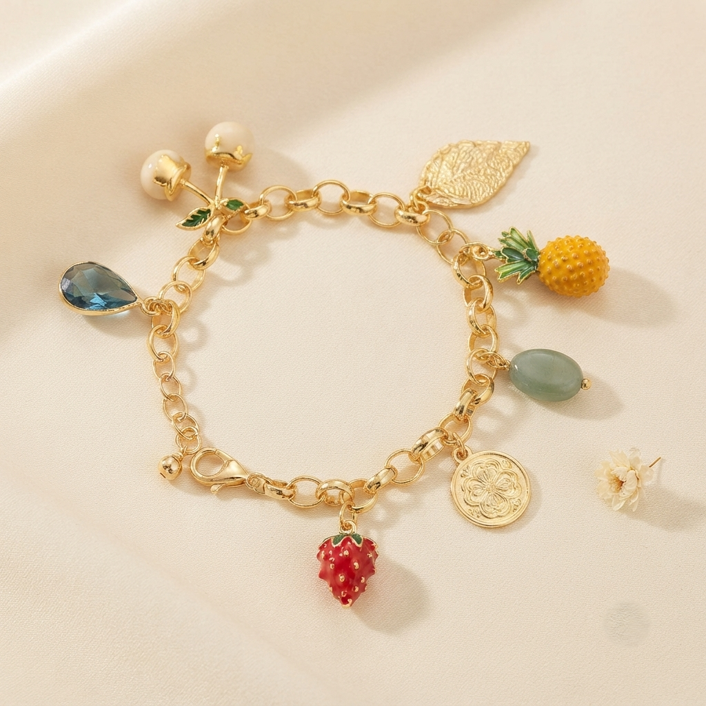SUSHEE Pineapple Paradise Charm Bracelet