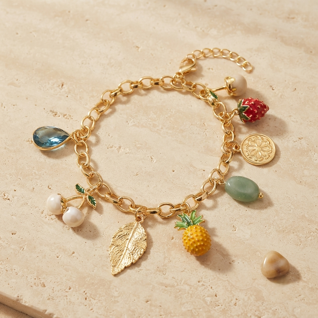SUSHEE Pineapple Paradise Charm Bracelet