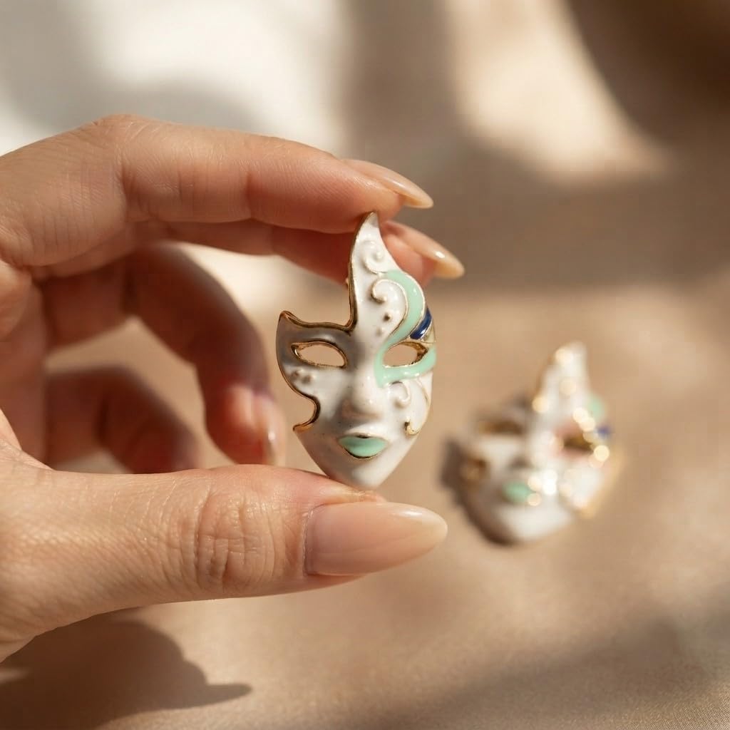 Sushee Spooky Mask  Earrings