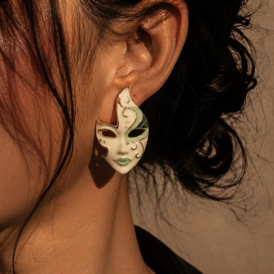 Sushee Spooky Mask  Earrings