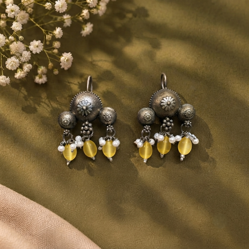 SUSHEE Antique Floral Drops