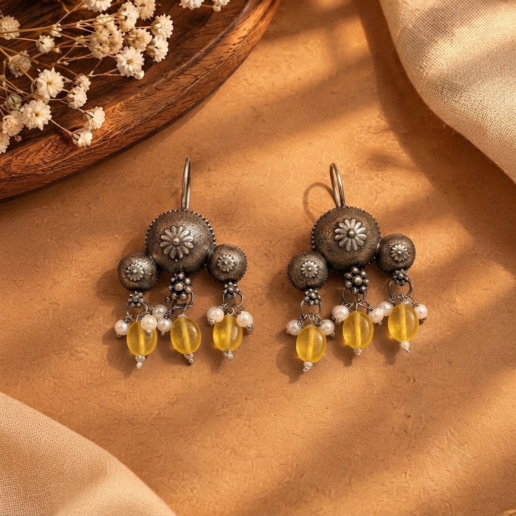 SUSHEE Antique Floral Drops