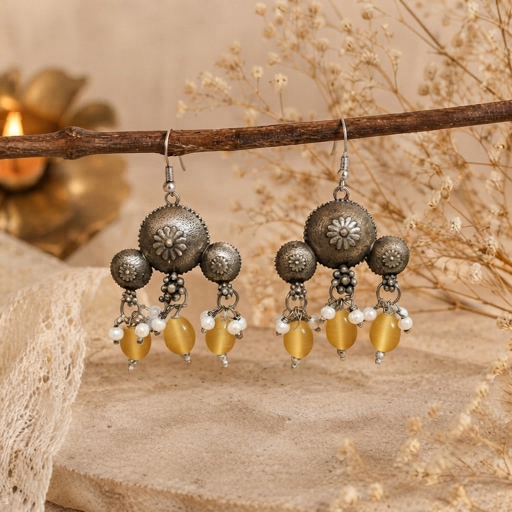 SUSHEE Antique Floral Drops