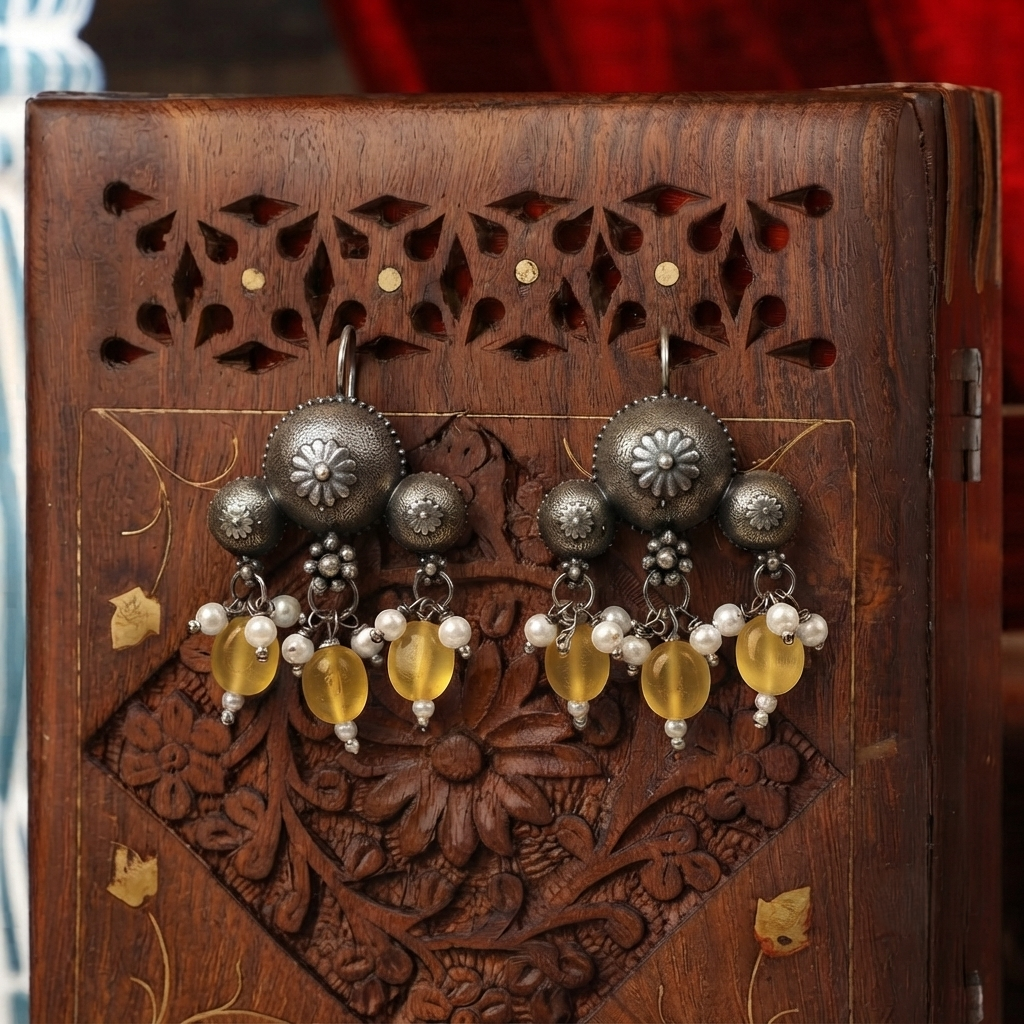 SUSHEE Antique Floral Drops