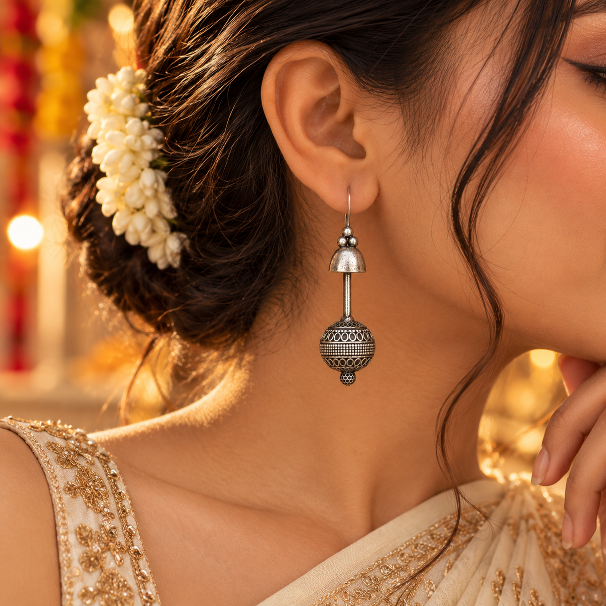 SUSHEE Navratri Oxidised Jhumka Earrings