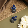 SUSHEE Royal Blue Jhumka Earrings