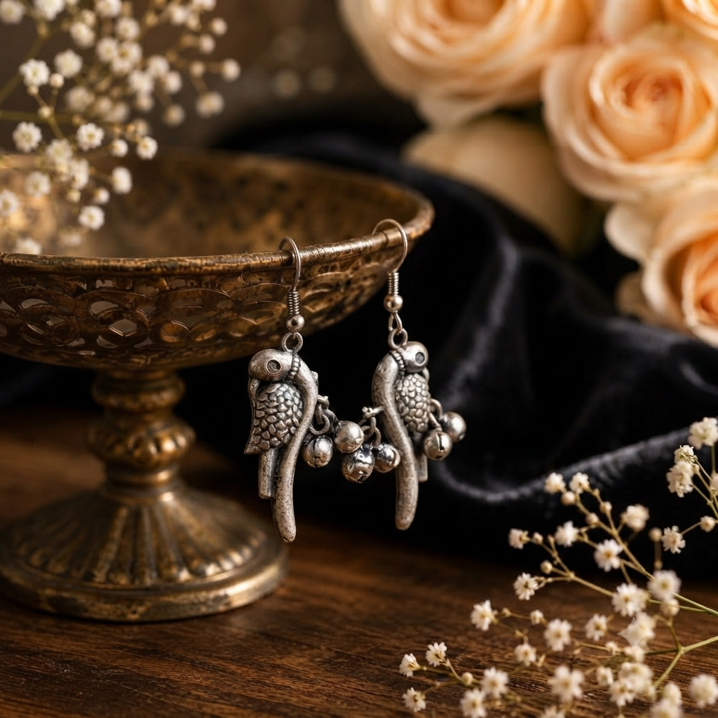SUSHEE Vintage Parrot Jhumki