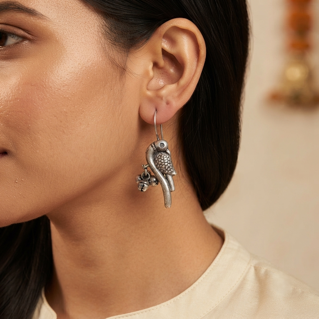 SUSHEE Vintage Parrot Jhumki