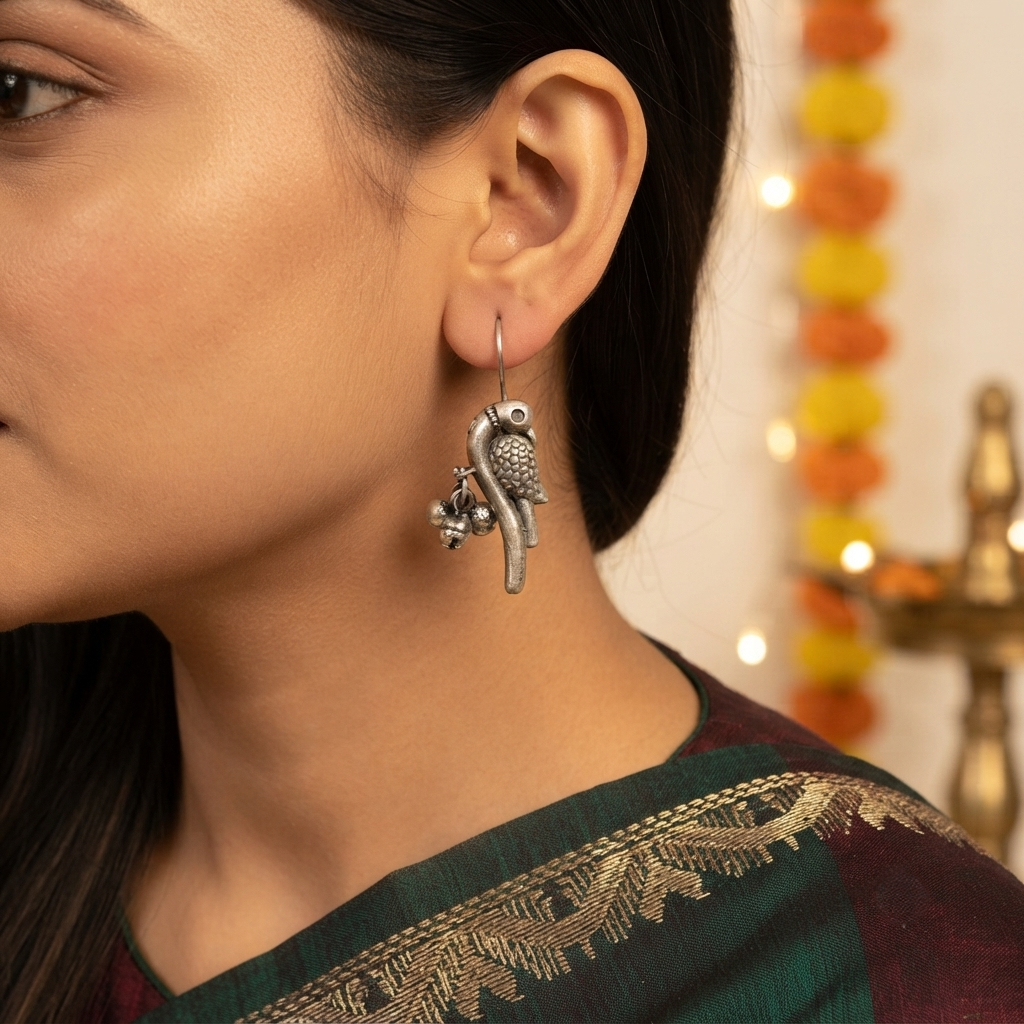 SUSHEE Vintage Parrot Jhumki