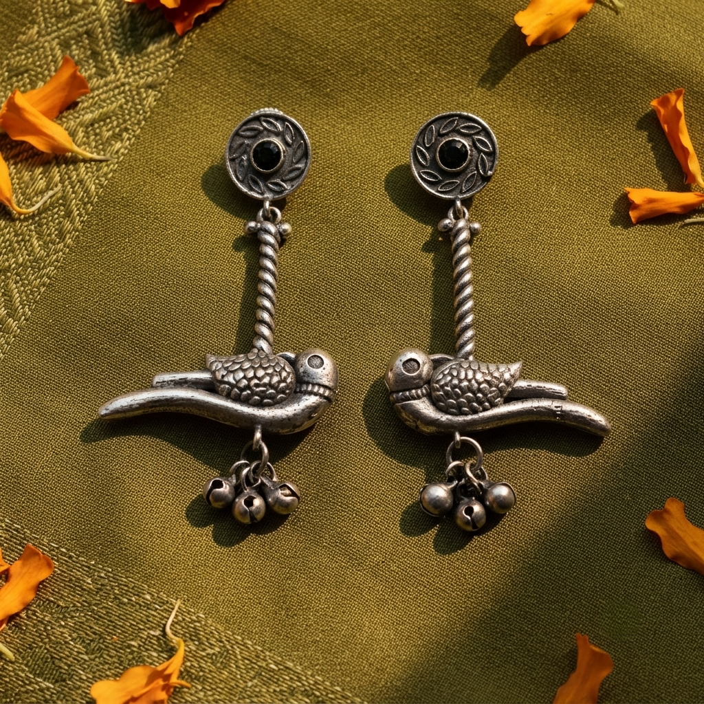 SUSHEE Navratri Peacock Earrings