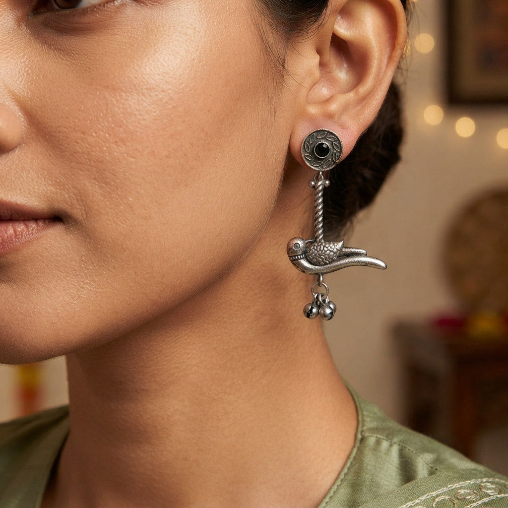 SUSHEE Navratri Peacock Earrings