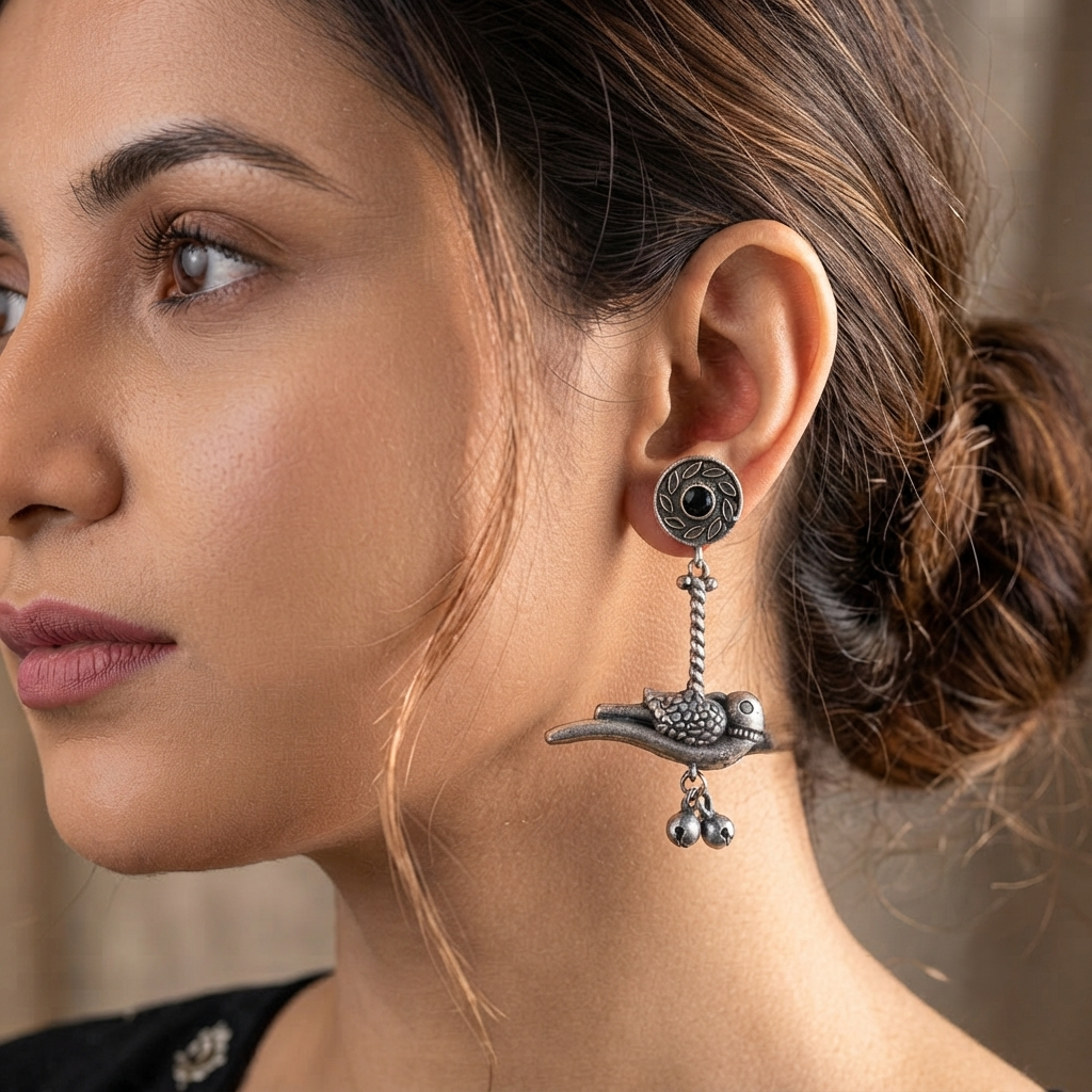 SUSHEE Navratri Peacock Earrings