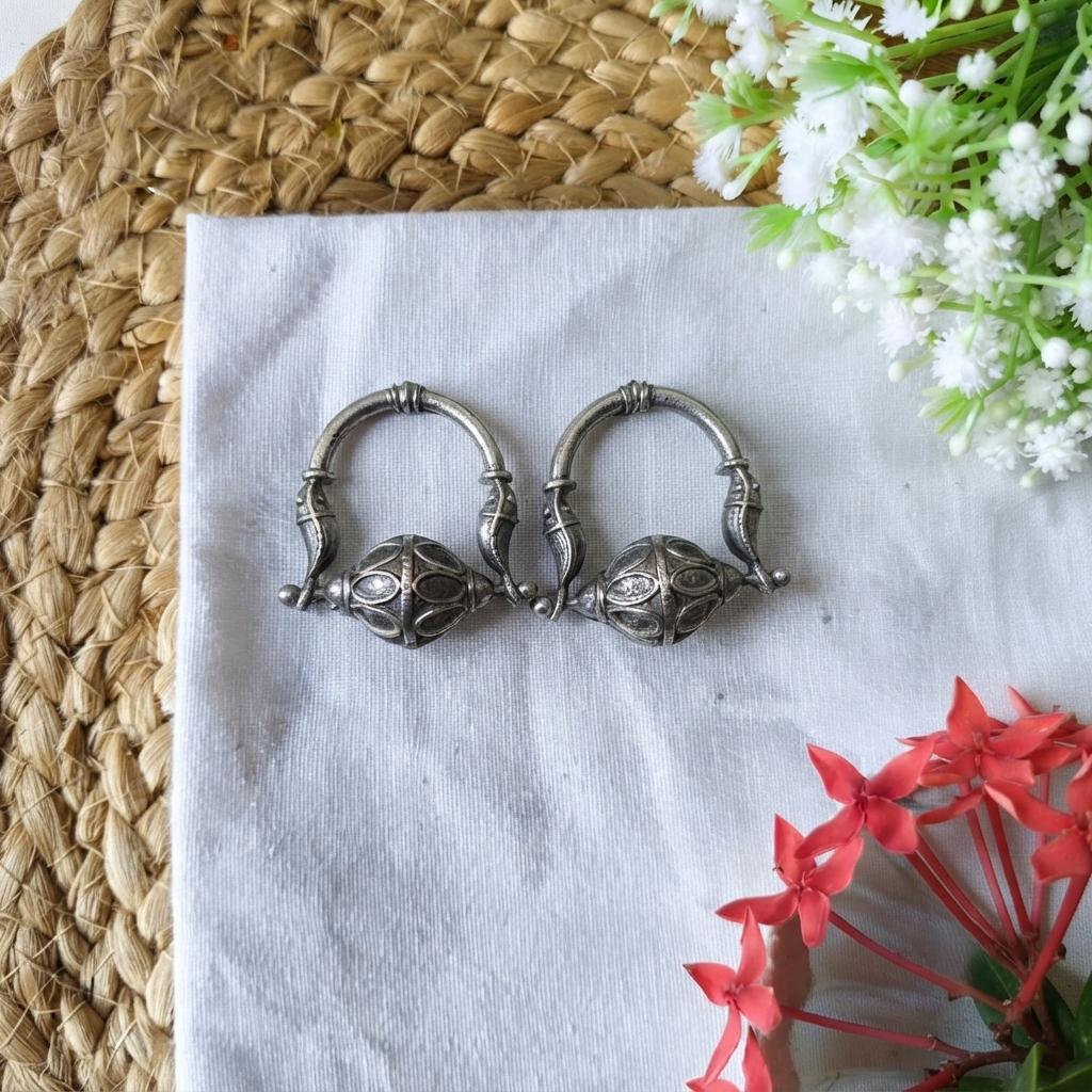 Sushee Oxidised Dandiya Hoops