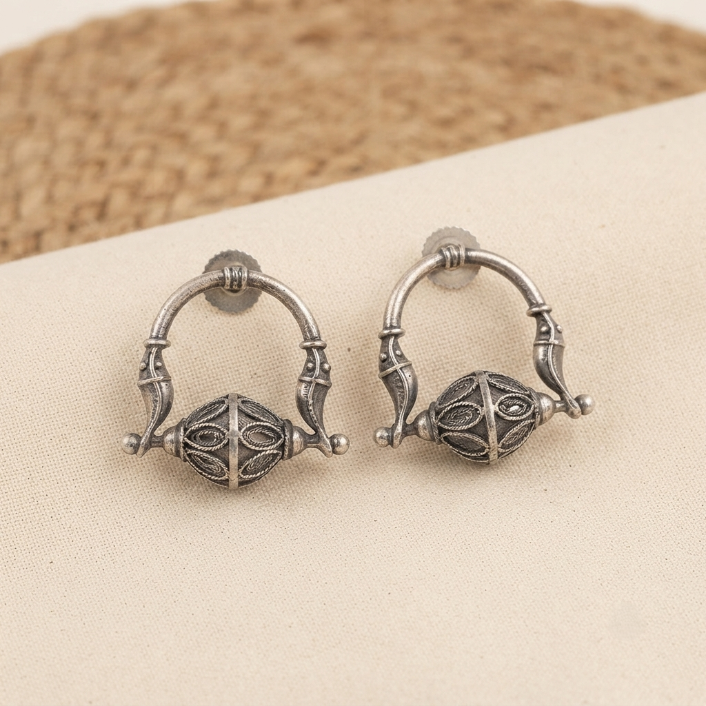 Sushee Oxidised Dandiya Hoops