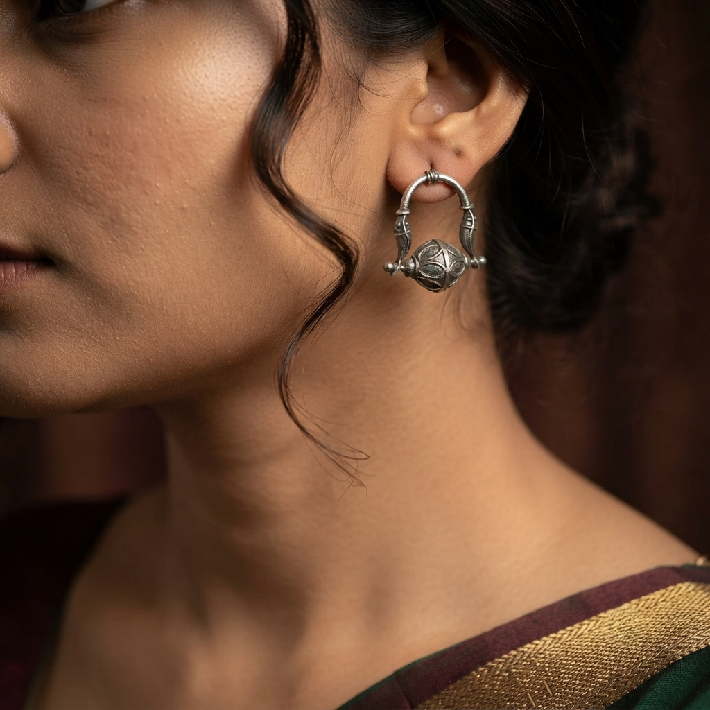 Sushee Oxidised Dandiya Hoops
