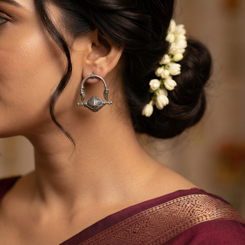 Sushee Oxidised Dandiya Hoops