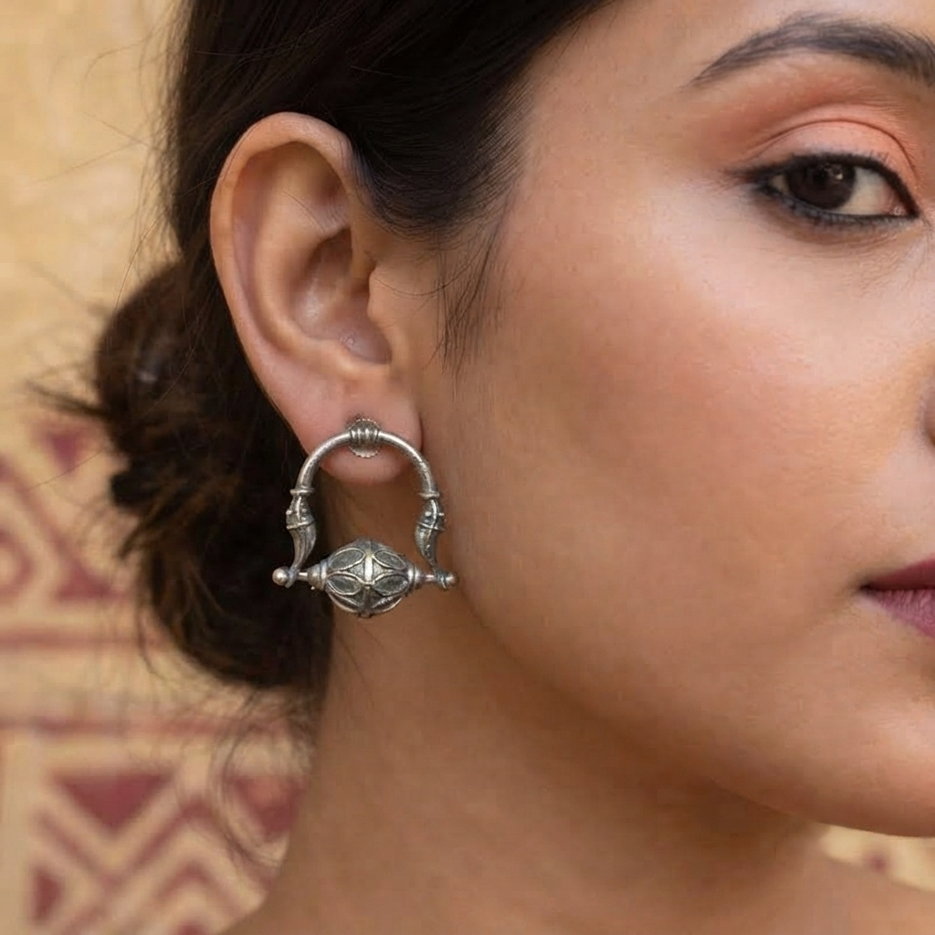 Sushee Oxidised Dandiya Hoops