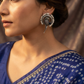 SUSHEE Peacock Pearl Oxidised Earrings