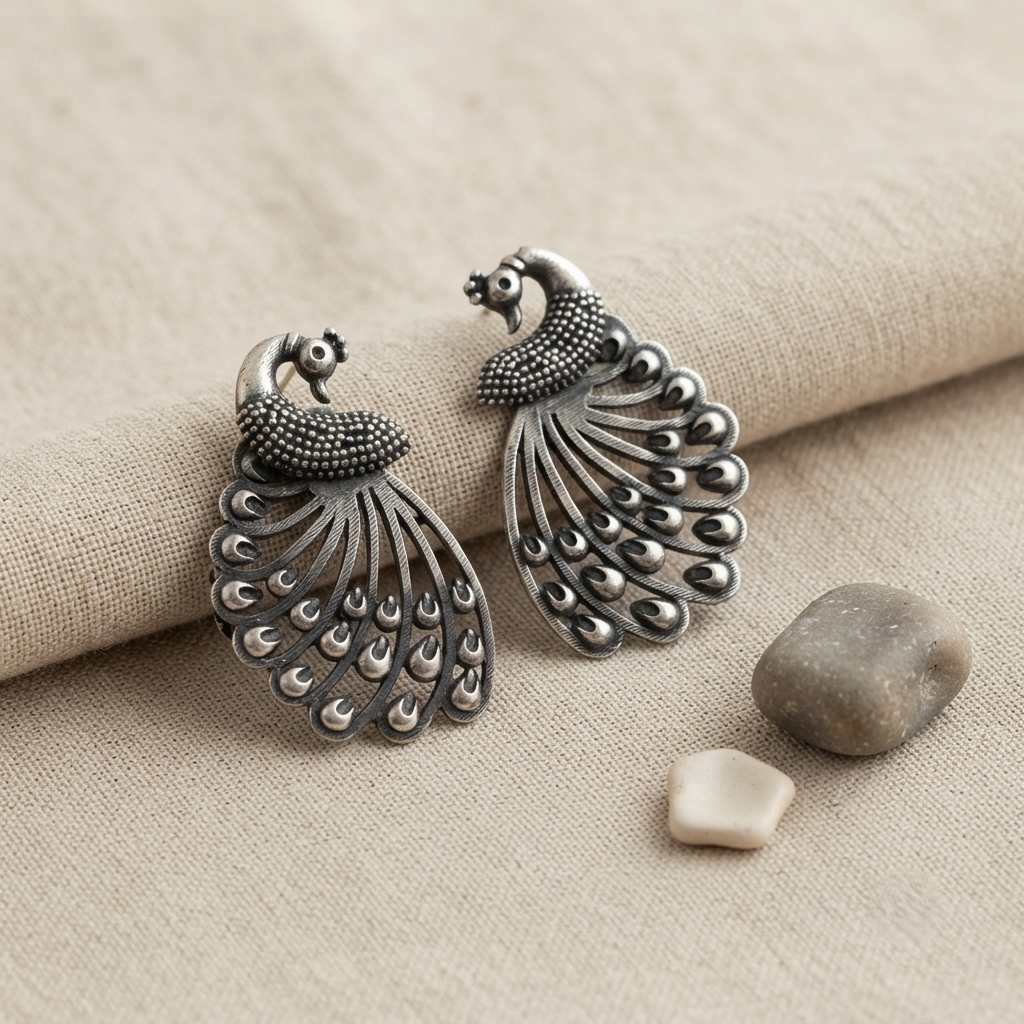 Sushee Rajwada Peacock Earrings