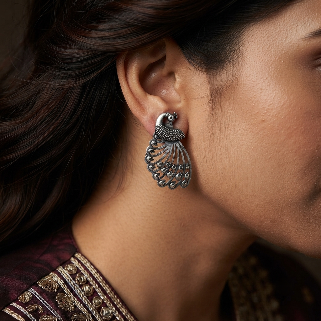 Sushee Rajwada Peacock Earrings